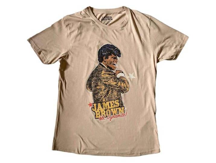 James Brown T Shirt Mr Dynamite nieuw Officieel Unisex Sand L