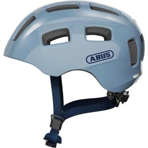 Abus Fahrradhelm Youn-I 2.0, für Kinder, 48 - 54 cm, verstellbar, hellblau, mit LED-Rücklicht