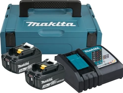 MAKITA Li-ion LXT 18V 2 × Akku 3,0 Ah BL1830B + Ladegerät DC18RC + Makpac