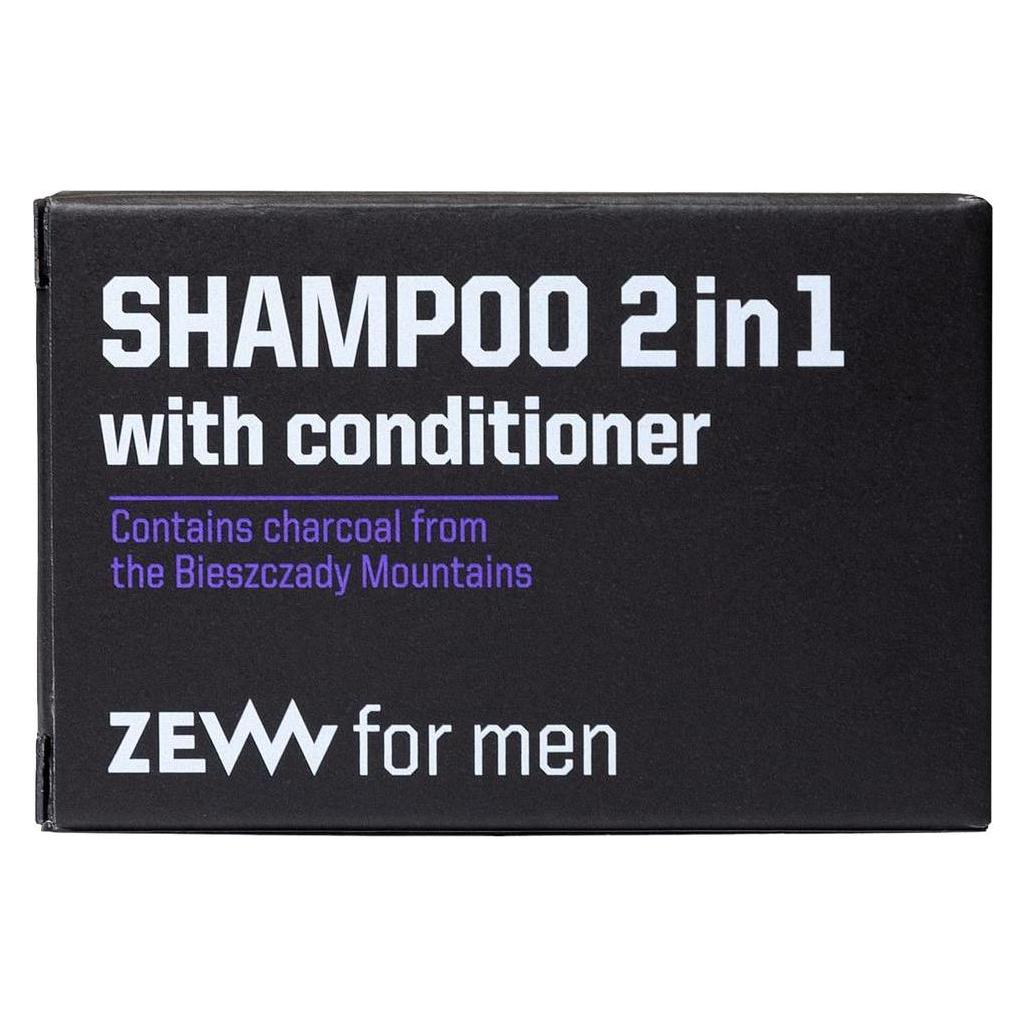 ZEW for men 2in1 Shampoo Soap with Conditioner Charcoal (Festes Shampoo) (ZEWSZ2W1A)