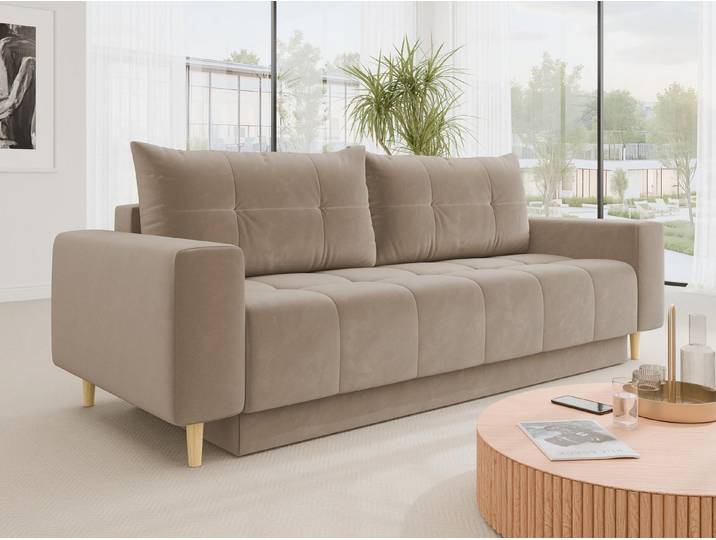 MIRJAN24 Schlafsofa Santi, mit Schlaffunktion und Bettkasten, Ausziehmechanismus DL, Bonellfederkern