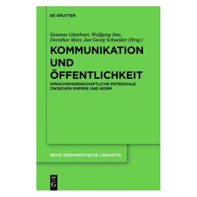 De Gruyter Kommunikation und Ãffentlichkeit (61509574)