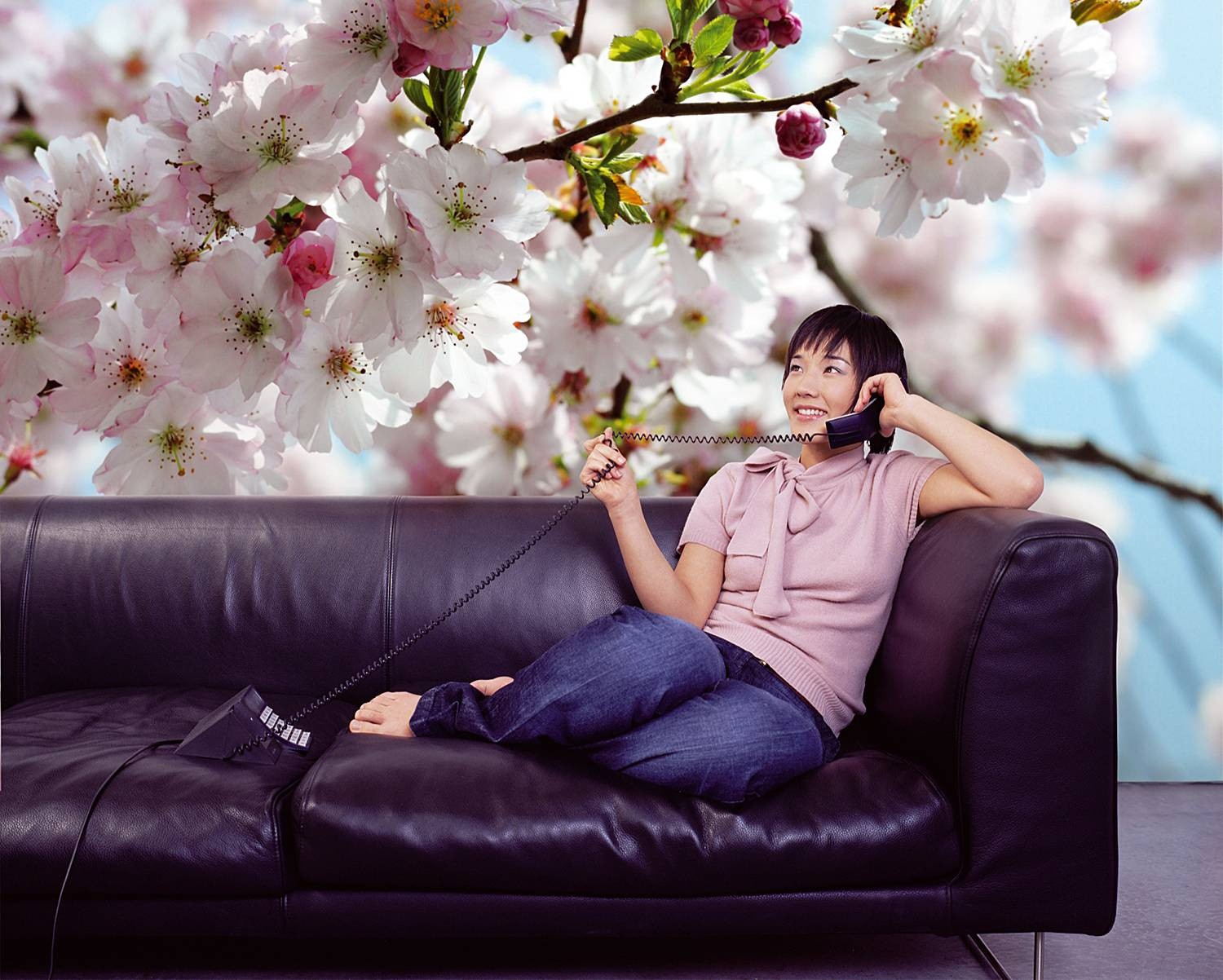 home24 Fotobehang Spring Floral Multicolour B: 368 cm, H: 254 cm