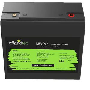 Offgridtec LiFePO4-Akku 12,8/18, 18 Ah, 12,8 V, mit Batterie-Management-System
