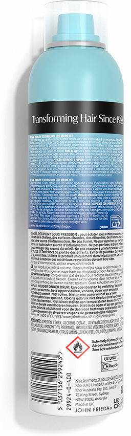 John Frieda Spray texturisant sec Volume Lift 250 ml