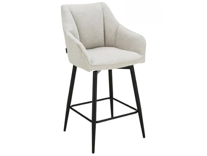 exitodesign Barhocker Elma 52x56x98 cm - Gepolsterter 180° Drehbar Barstuhl Esszimmerstühle Stuhl Küche Küchenstühle - Bequem Praktisch Haltbares Material Zimmer Deko Wohnzimmer (Beige)