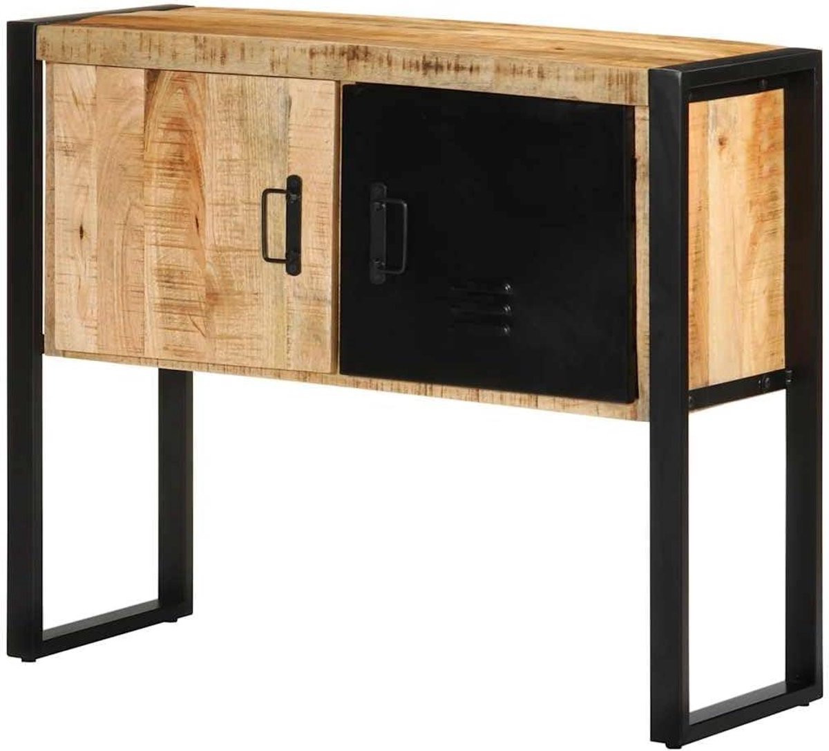 Consolekast van massief mangohout in bruin, B/D/H: 90 x 35 x 75 cm
