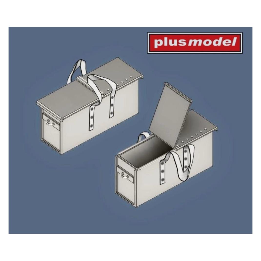Plus Model Machine gun Vickers ammunition boxes WWII (DP3043)