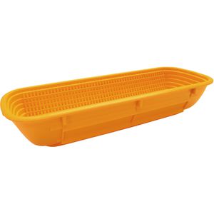 Schneider-GmbH Gärkörbchen 201040, Brotform, aus Kunststoff, orange, rechteckig, 35 x 13 x 7,5 cm
