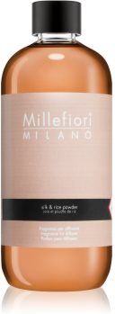 Millefiori Milano Silk & Rice Powder recarga de aroma para difusores 500 ml. Milano Silk & Rice Powder