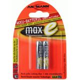 ANSMANN maxE HR03 Nickel-Metall-Hydrid AAA Micro Akku 800 mAh 2er Pack