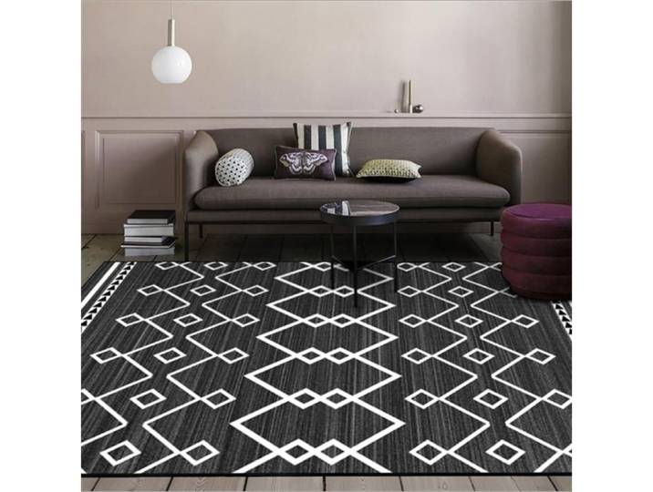 Tempsa tapis de salon multicolore créatif moderne pour décor salon maison - Vantory - noir 150x200cm