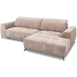 SOMETA Ecksofa Graz Stoff Grau Taupe