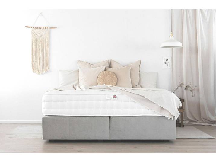 Boxspringbett CONTINENT 140x200 cm - verschiedene Farben und Bezüge verfügbar - konfigurierbar - mit Matratze - ohne Kopfteil