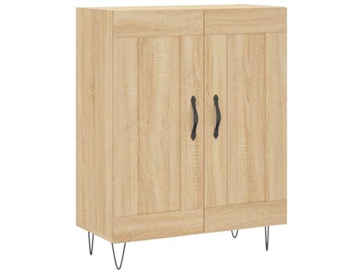 Fisinber Sideboard Sonoma-Eiche 69,5x34x90 cm Holzwerkstoff Kommode Vielseitiger Beistellschrank in Holzoptik für Schlafzimmer und Flur mit geräumigen Fächern und stabiler Abstellfläche.