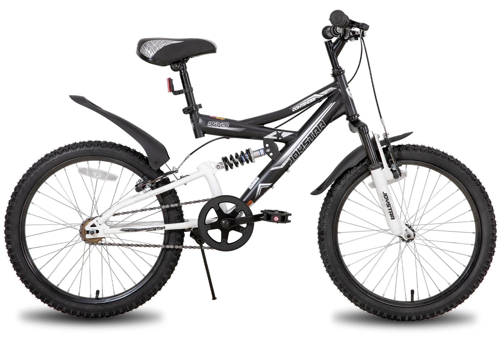 Kinderfahrrad - 50 cm Kinder-Mountainbike 5-13 Jahre - Stahlrahmen - Federgabel - Doppelte V-Bremse - Schwarz