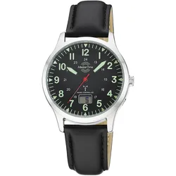 Master Time MTGA-10957-22L Herren-Armbanduhr Funk Super Power Aviation Schwarz