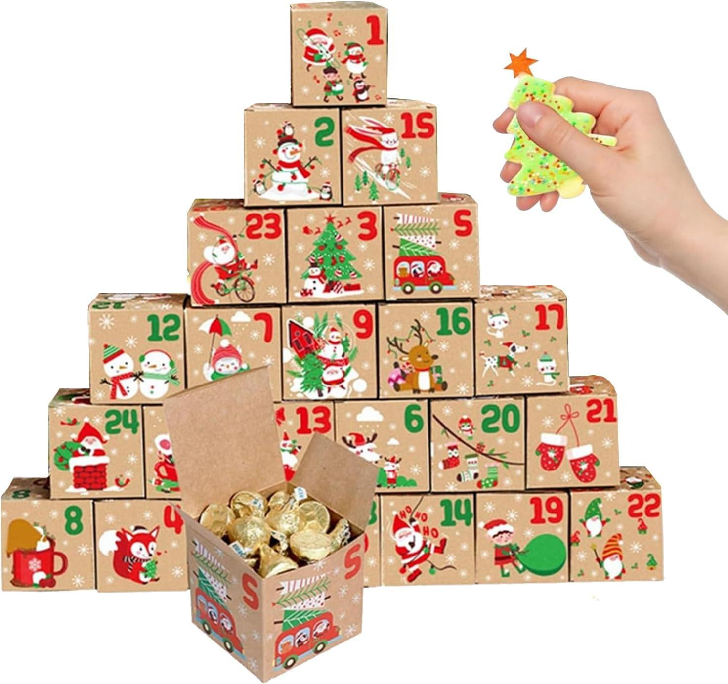 oCreon Kerstadventskalender 2026 Doe-het-zelf Dozen Kit - Set van 24 Lege Adventskalenders