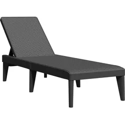 vidaXL Sonnenliege Anthrazit 186x60x29 cm PP