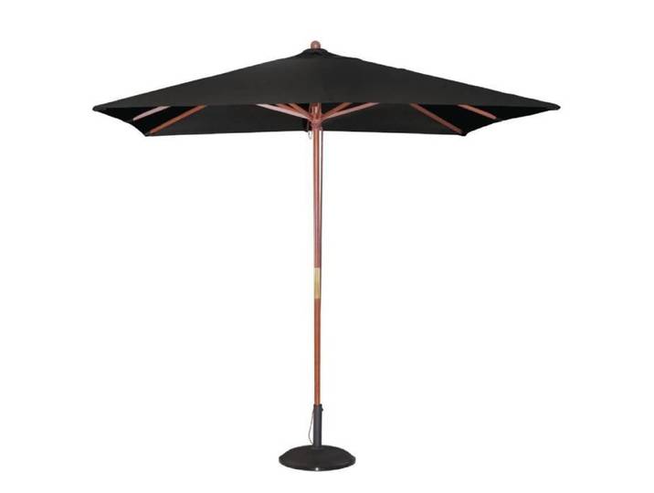 Parasol de terrasse professionnel à poulie carré de 2 50m noir - Bolero