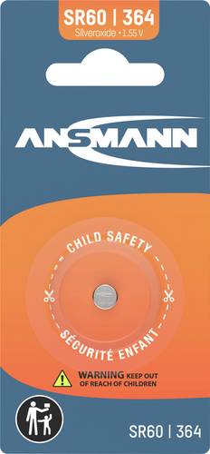 Ansmann Knopfzelle 364 1.55V 1 St. 9 mAh Silberoxid Silberoxid Knopfzelle SR60 / SR621 / 364