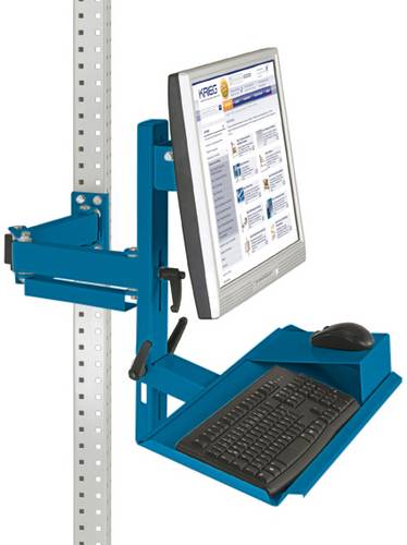 Manuflex ZB3627.5007 Ergonomie Monitorträger für UNIVERSAL und PROFI mit Tastatur- und Mausfläche, VESA-Adapter 75mm
