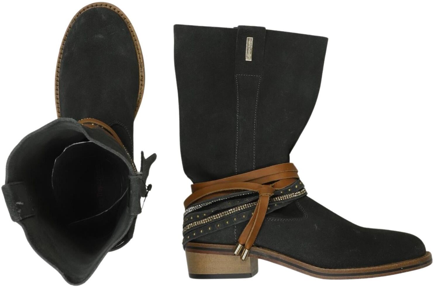 Les Tropéziennes par M Belarbi Damen Stiefel, Schwarz, Gr. EU 37, Leder - Second Hand