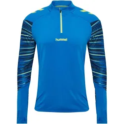hummel, Unisex, Sportshirt, Hmlblaze Pro Training Half Zip (XL), Blau, XL