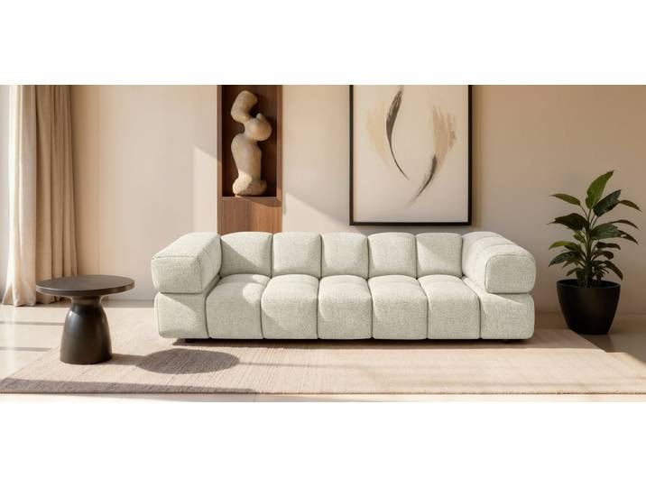 Kaiser Möbel Sofa 4-Sitzer für Wohnzimmer, Stoff Puente, Averro, 4-Sitzer, 4-Sitzer,Designer-Sofa,moderne kubische Form