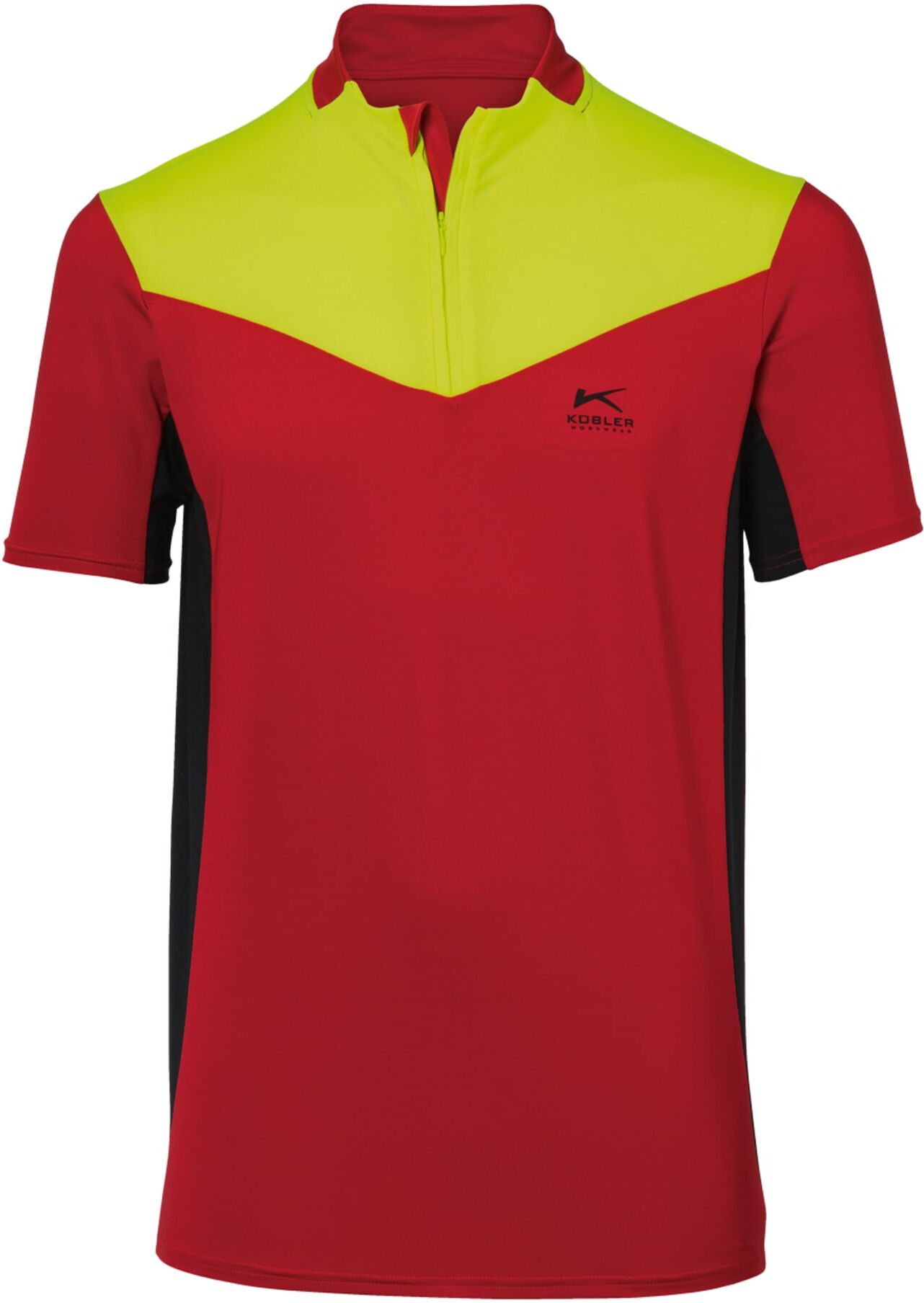 Kübler Funktionsshirt FOREST rot/warngelb Form 5050 Größe S ; Kübler Workwear (5050 6242-5634-S)