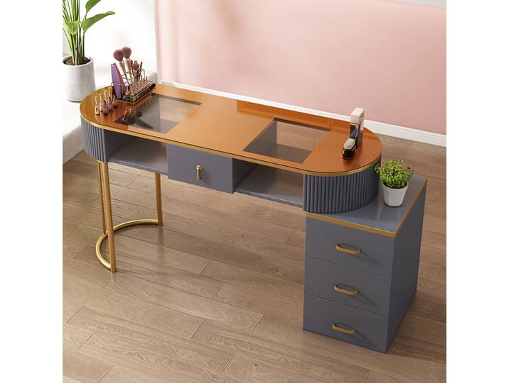 Tiroirs Table à ongles tiroirs affichage De luxe Tables De manucure professionnelles équipement Mesa De manucure Salon ameublement