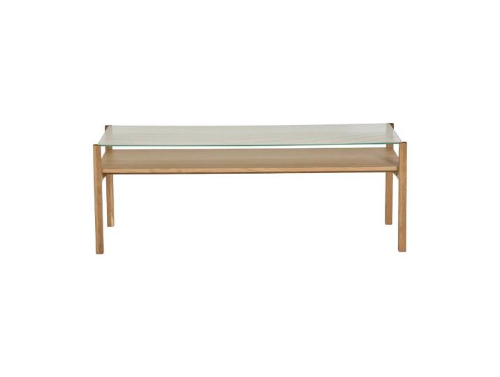 1898 Lid salontafel Witgepigmenteerd eikenhout-glas, 125x50 cm