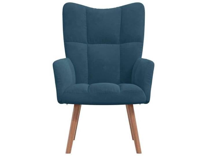 Confortable Chaise de relaxation Bleu Velours avec manuel de montage（99170832）VIDAXL