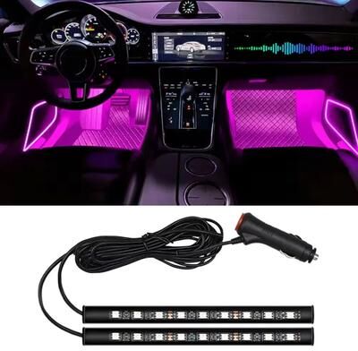 Uplifted Finds 2 In 1 LED Car Neon Foot Light Interior Decoration Lamp cigarette Purple