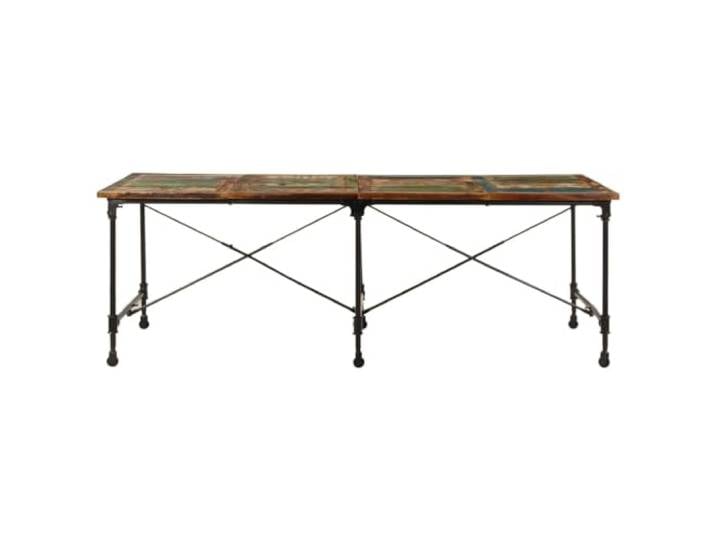 YUTAASU Esstisch 220x90x77 cm Altholz Massiv Metallbeine, Industriestil, Robust, Leicht zu Reinigen, Einzigartig