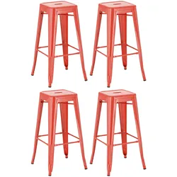 CLP 4er Set Barhocker Joshua   Farbe: rot
