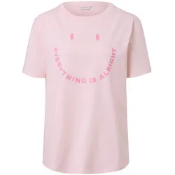 Tchibo - T-Shirt mit Statement-Print - Damen - Gr. M - rosa/print