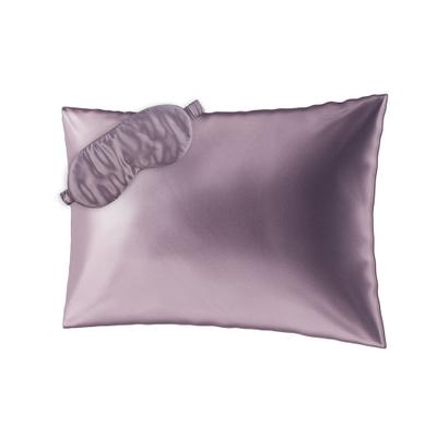 Dekokissen AILORIA "Seidenkissenbezug + Maske BEAUTY SLEEP SET (70x50)", lila (shy lavender), 1 Stk., Obermaterial: 100% Seide silk., Bettwäsche