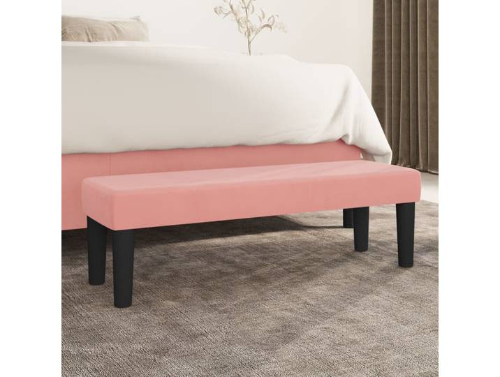vidaXL Sitzbank Rosa 100x30x30 cm Samt