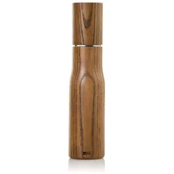 AdHoc Pfeffer- / Salzmühle Levo, CeraCut Ceramic Mahlwerk, Eschenholz nussbraun/Edelstahl, D: 6,5 cm, H:, Pfeffermühle + Salzmühle, Braun