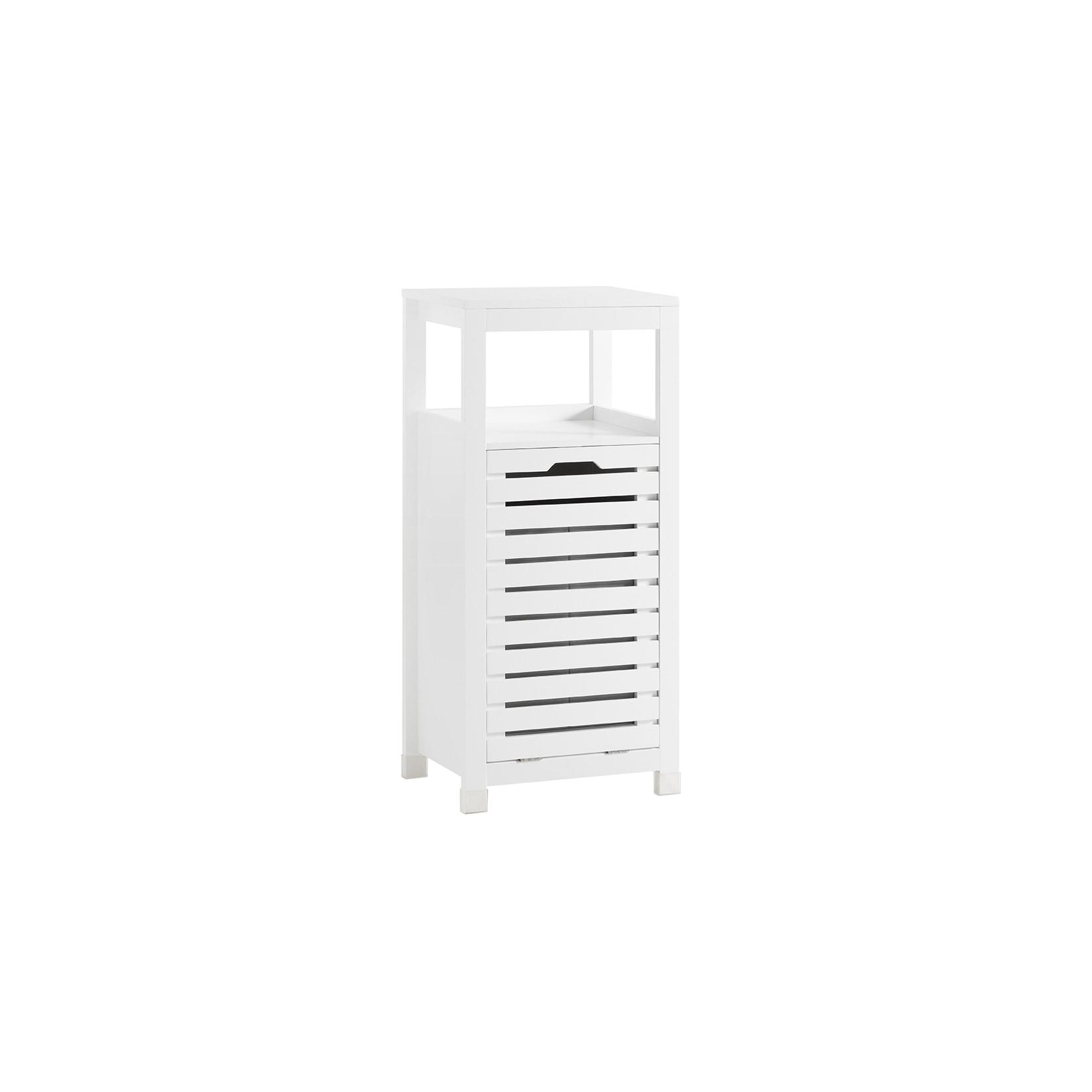 SoBuy Badunterschrank mit 1 Tür Weiß 42x30x90cm Funktional