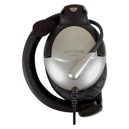 Koss Headphones SB45 Headband/On-Ear, 3.5mm (1/8" ), Microphone, Silver/Black, Noice canceling (NC, Kabelgebunden) (193334)
