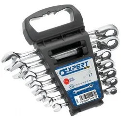 Expert, Schraubenschlüssel, Jeu De 7 Clés Mixtes à Cliquet Sur Rack (19 mm, 8 mm)