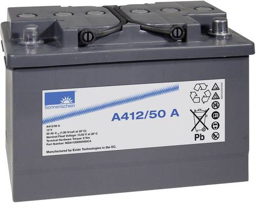 GNB Sonnenschein A412/50A NGA4120050HS0CA Bleiakku 12V 50Ah Blei-Gel (B x H x T) 278 x 190 x 175mm Konuspol Wartungsfrei