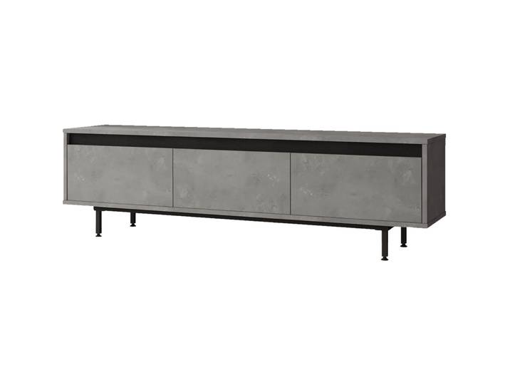 TV-Möbel Yasam grau melaminbeschichteter Holzwerkstoff B 160 cm 25 kg - TV-Möbel
