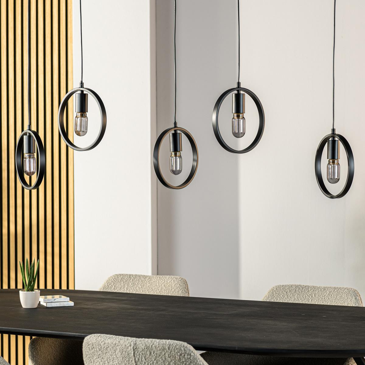 Giga Meubel Hanglamp Evi 5-Lichts Zwart