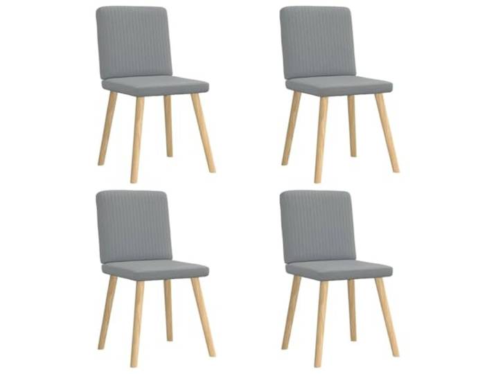 Jkghdrt Esszimmerstühle 4 STK Hellgrau Stoff Stoff atmungsaktiv langlebig, Gestell Metall Holz, dicker Schaumstoff, Esszimmer Wohnzimmer Gästezimmer