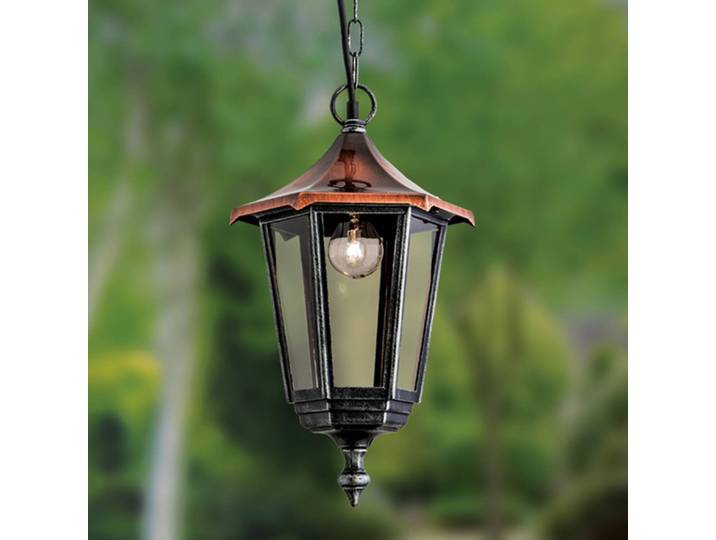 Charmante hanglamp ANTOINE met koperdak Antoine, koper, metaal
