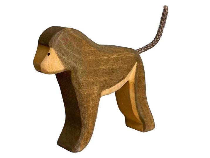 Holztier Affe, handgefertigt, 8,5 x 7 x 2 cm