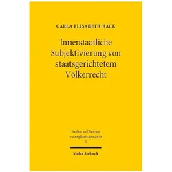 Innerstaatliche Subjektivierung von staatsgerichtetem Völkerrecht, Fachbücher von Carla Elisabeth Hack